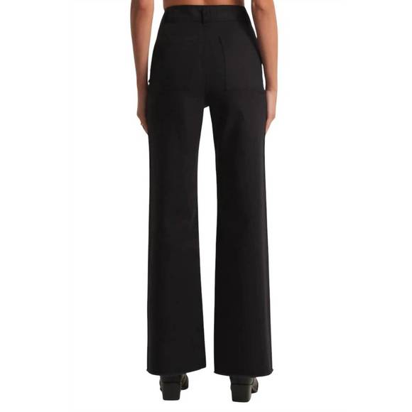 NEW Z SUPPLY rilynn twill pants in black - Picture 3 of 5